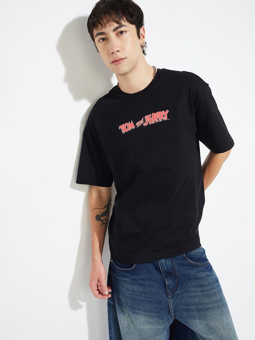 max Graphic Printed Round Neck Cotton T-shirt - view 1