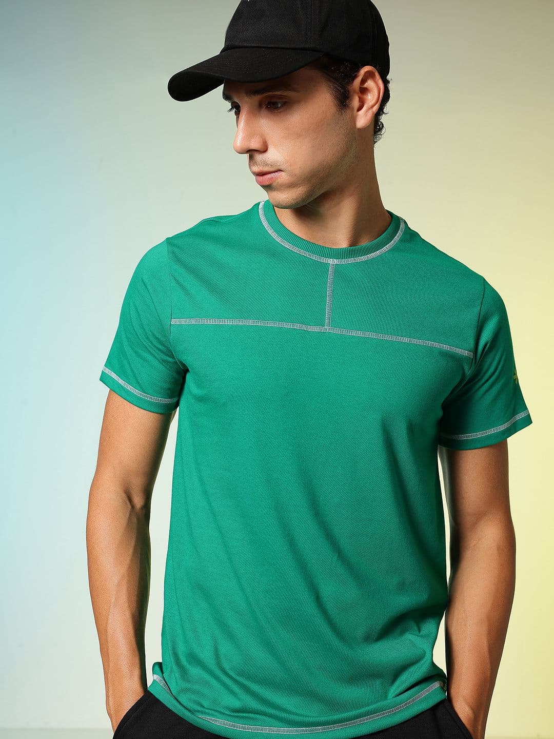 HRX by Hrithik Roshan Men Placement Embroidered T-shirt - view 1
