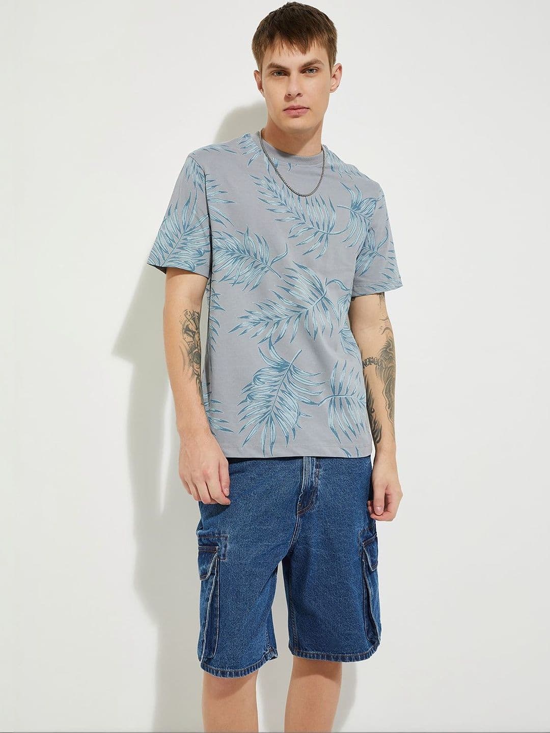 max Men Floral Printed Tropical T-shirt - view 1