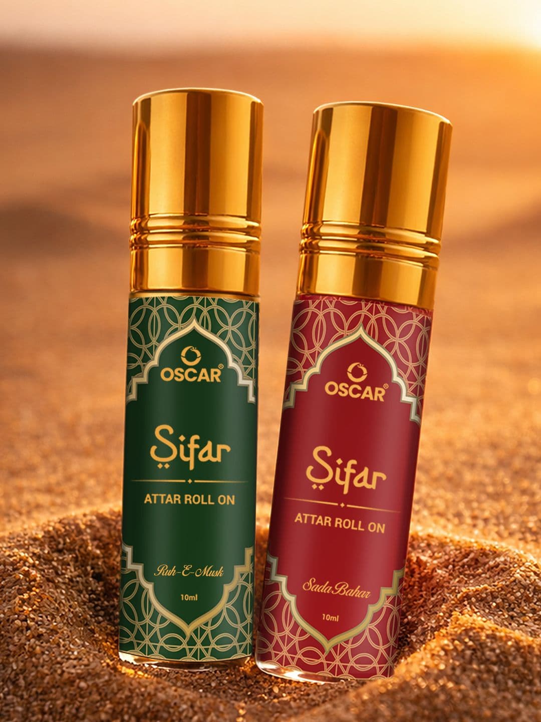 OSCAR Set Of 2 Sadabahar & Ruh-e-Musk Alcohol-Free Roll On Attar - 10 ml Each - view 1