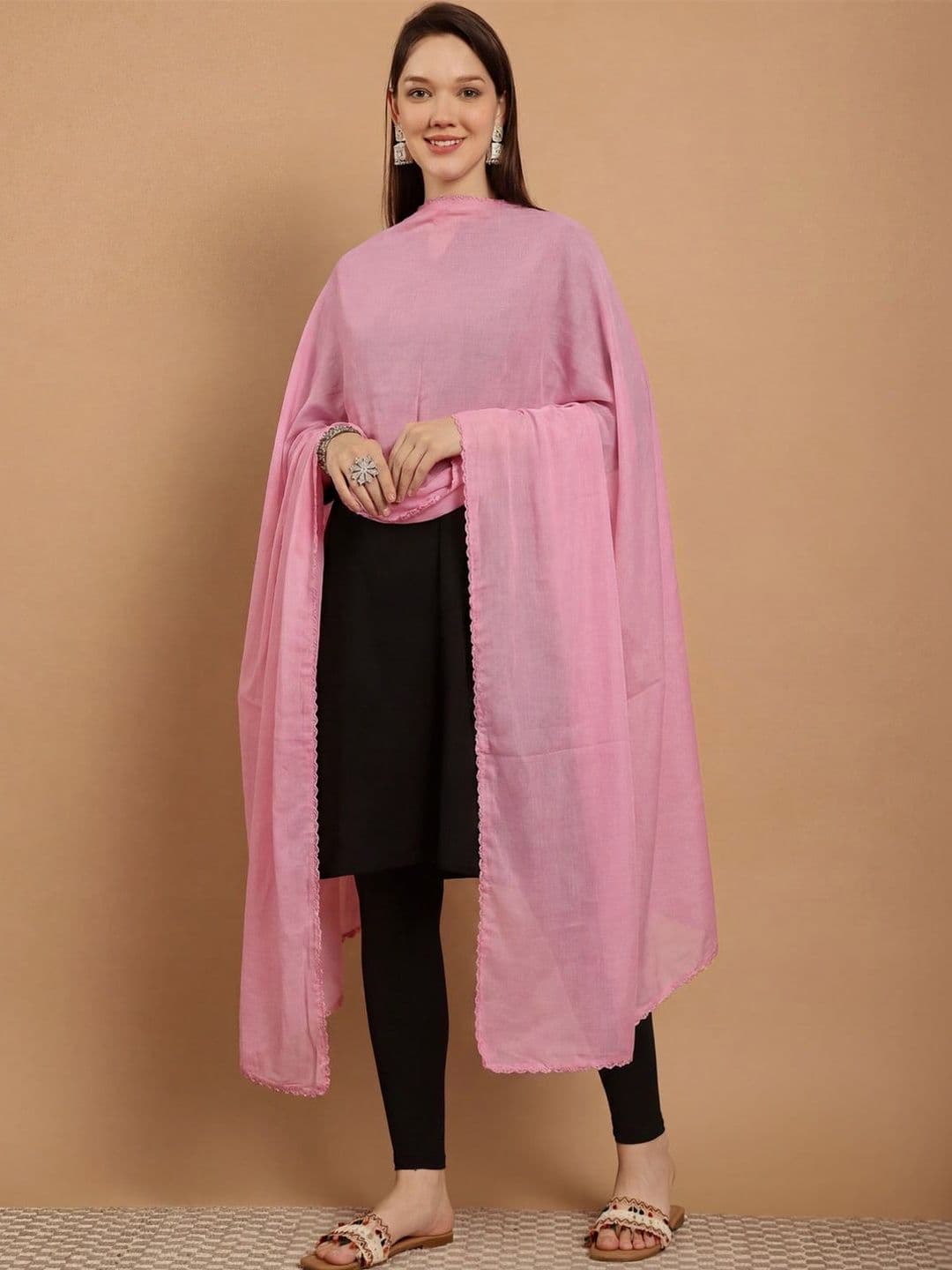 Clora Creation Women Solid Cotton Dupatta - view 1
