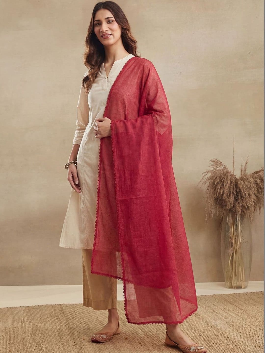 Clora Creation Women Solid Cotton Dupatta - view 1