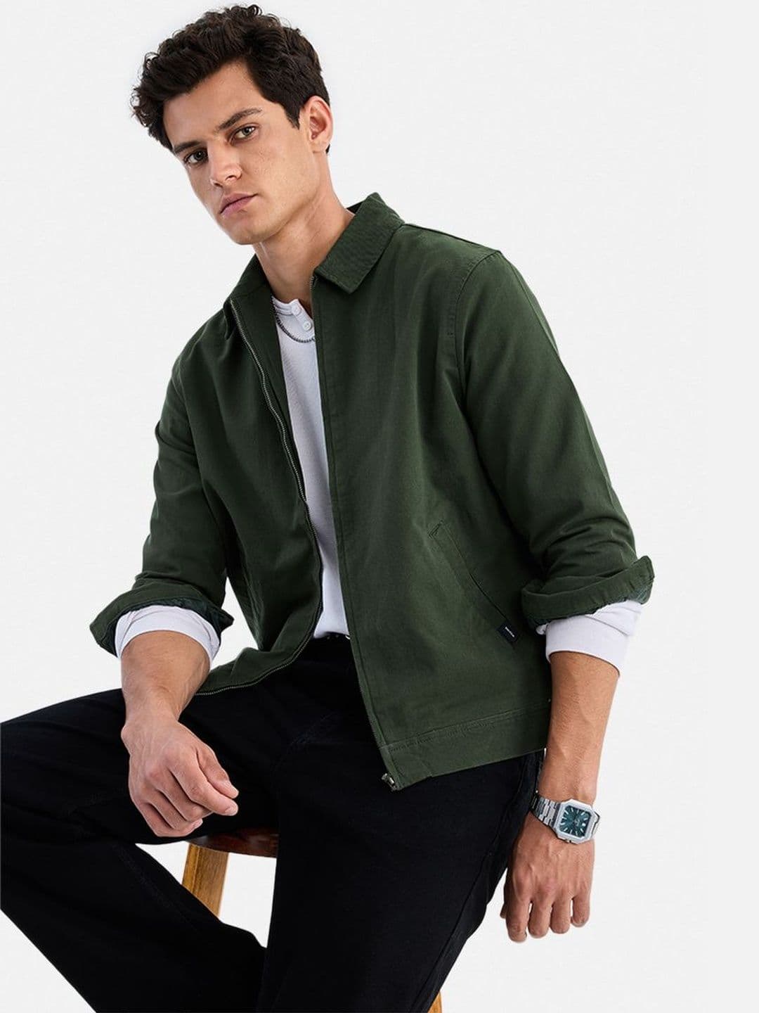 Snitch Olive Washed Jacket - view 1
