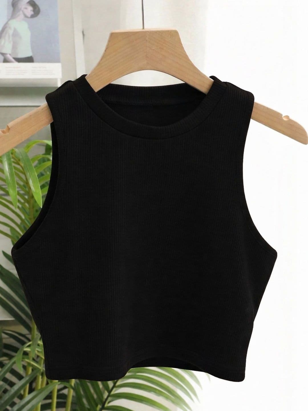 GLOWBERRY Cotton Tank Crop Top - view 1