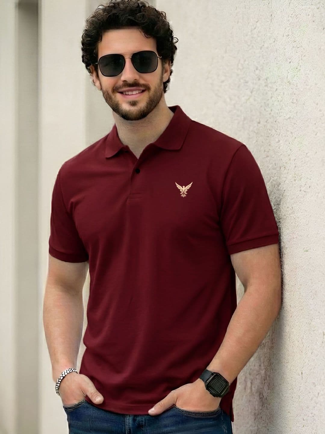 THE BEETEL HOUSE Men Polo Collar T-shirt - view 1