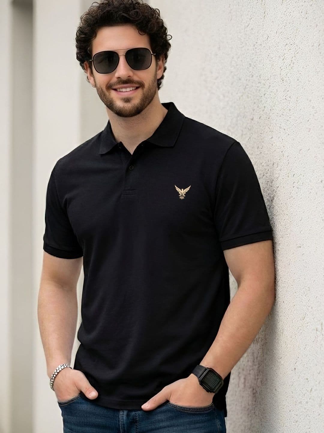 THE BEETEL HOUSE Men Brand Logo Polo Collar T-shirt - view 1