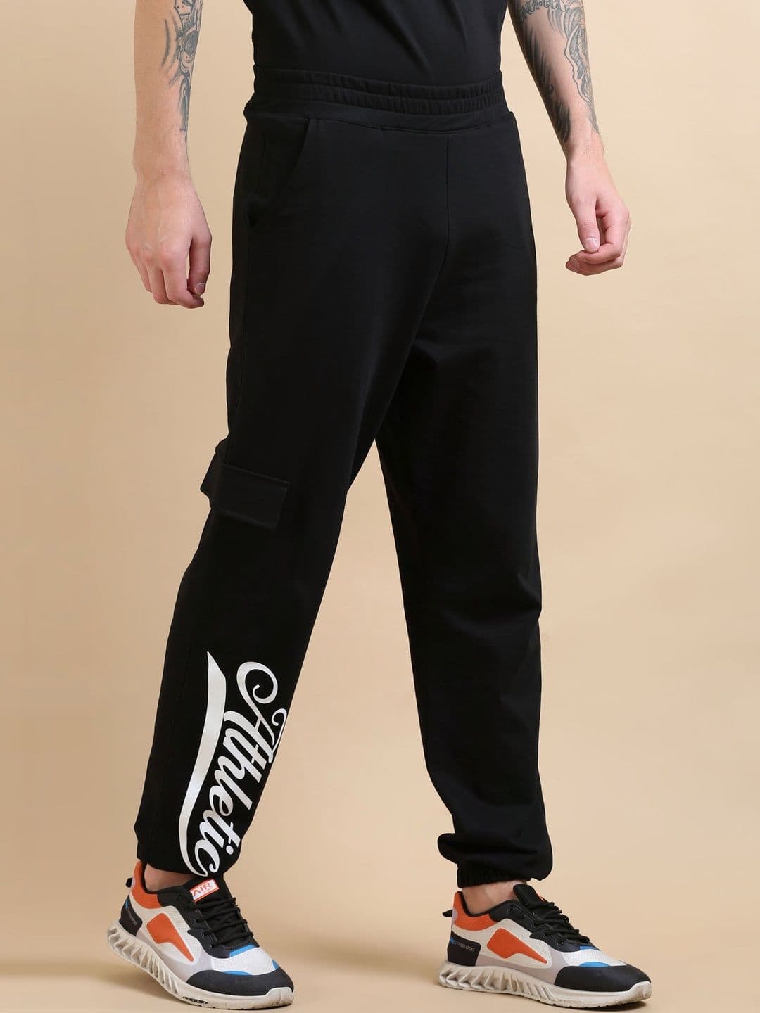 HRX by Hrithik Roshan Men Relaxed Fit Typography Training Joggers - view 1