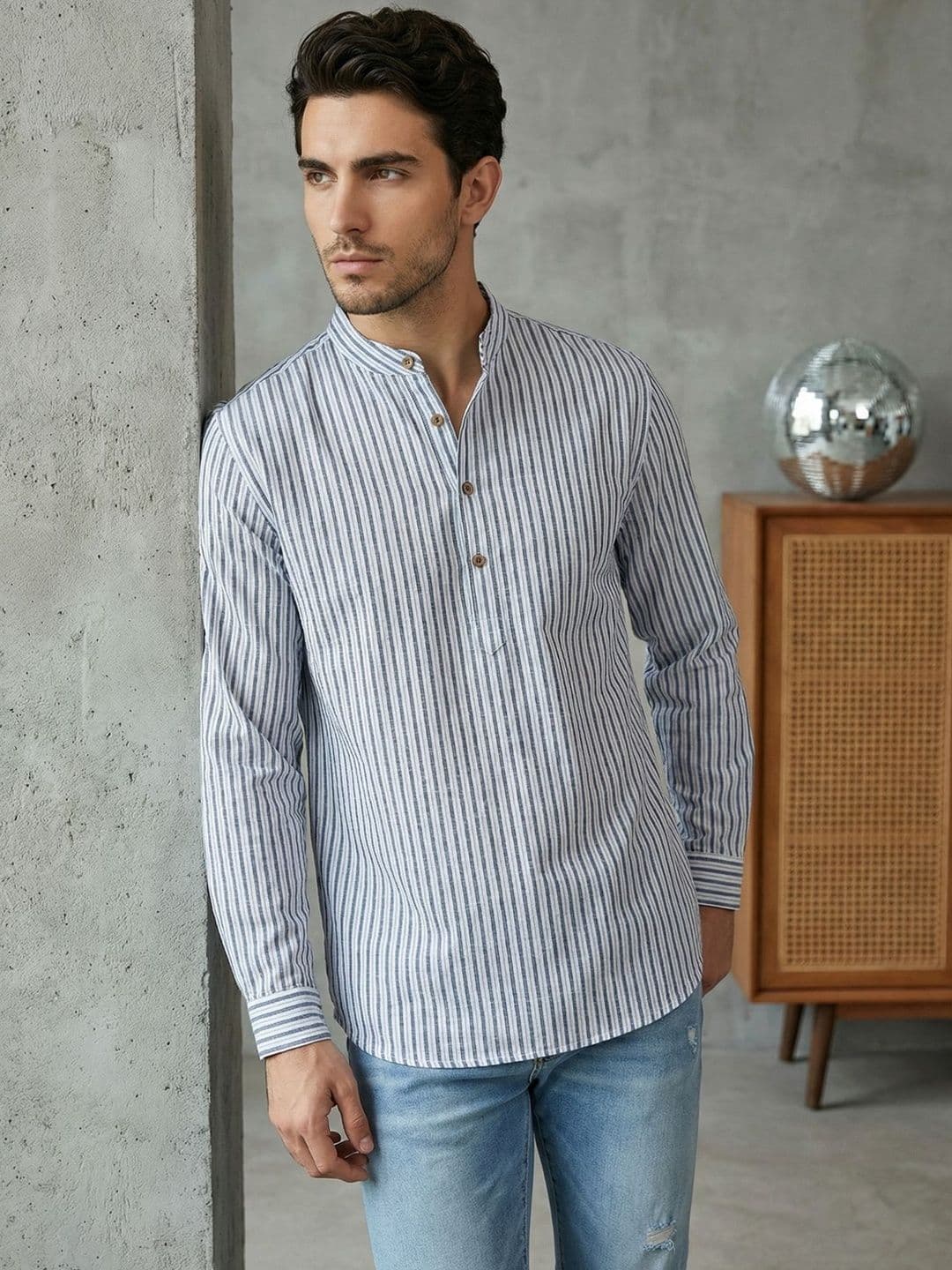 Jompers Men Striped Kurta - view 1