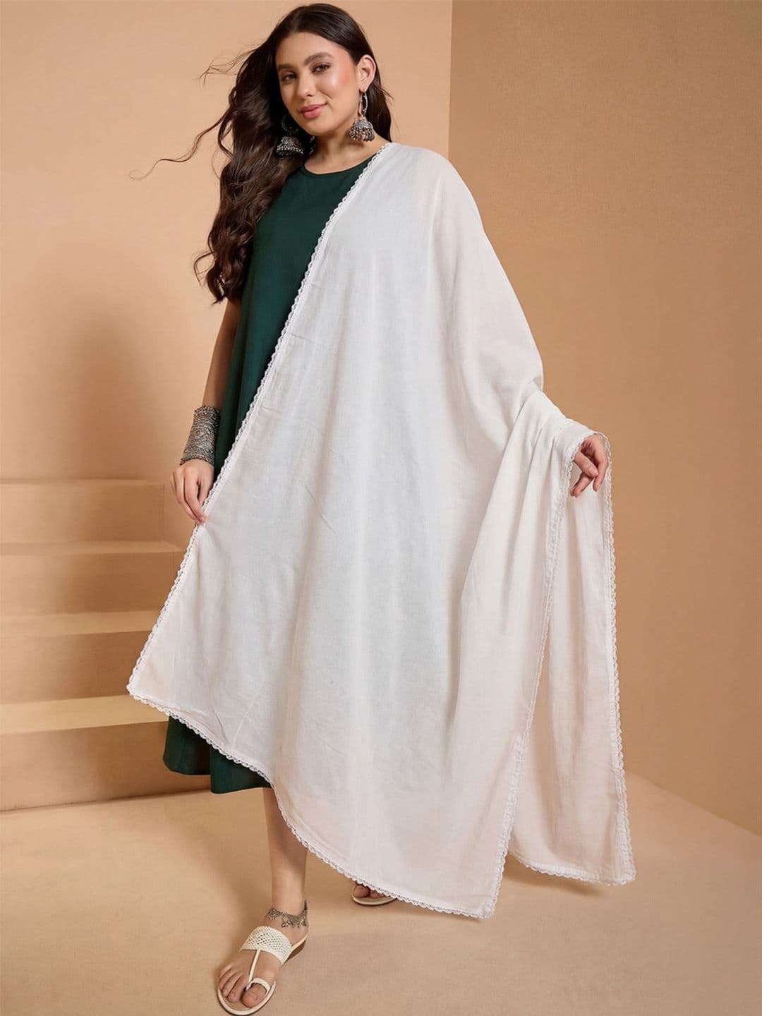 Clora Creation Women Solid Cotton Dupatta - view 1