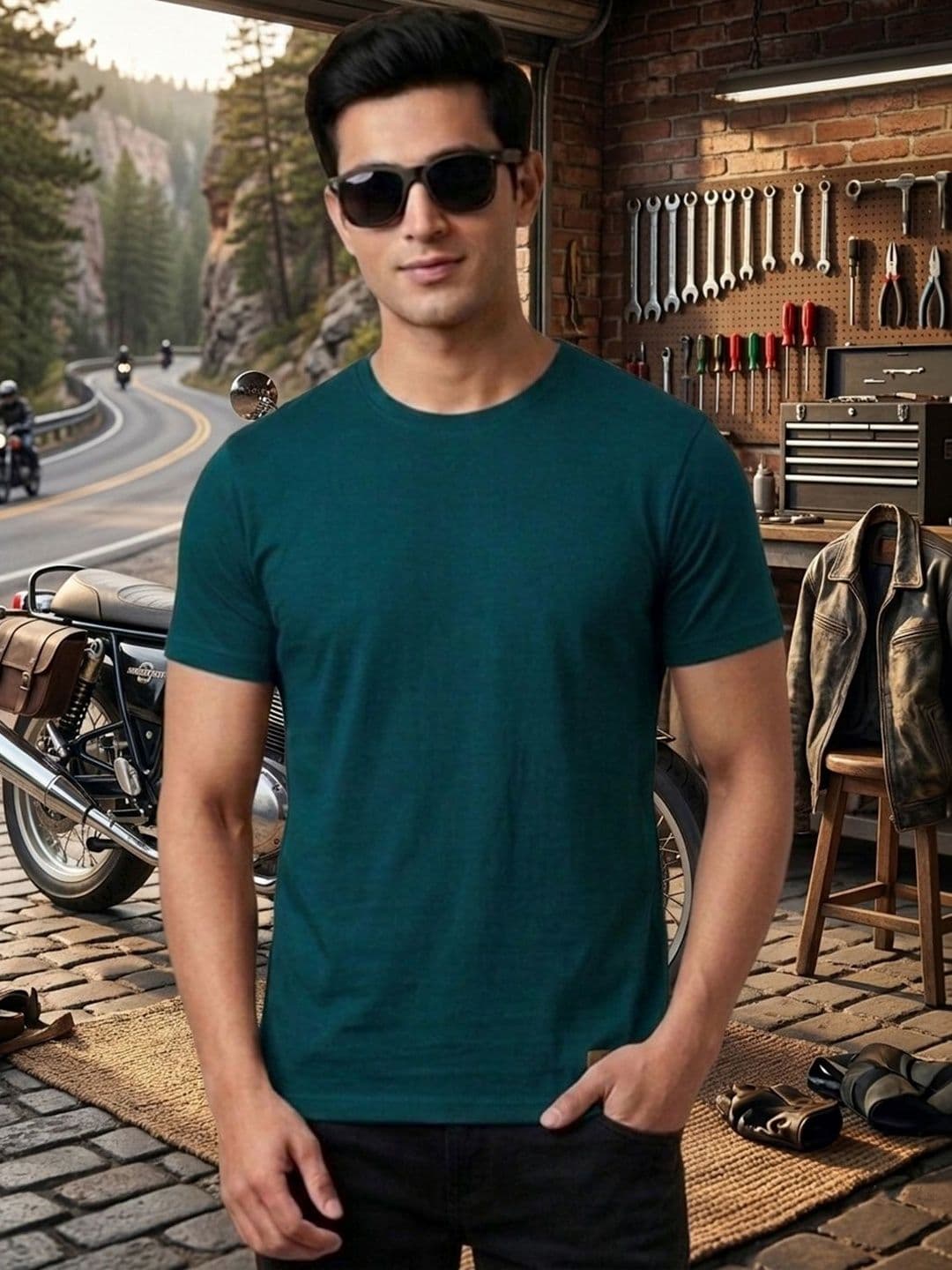The Roadster Lifestyle Co. Pure Cotton Half Sleeve Round Neck T-shirts - view 1