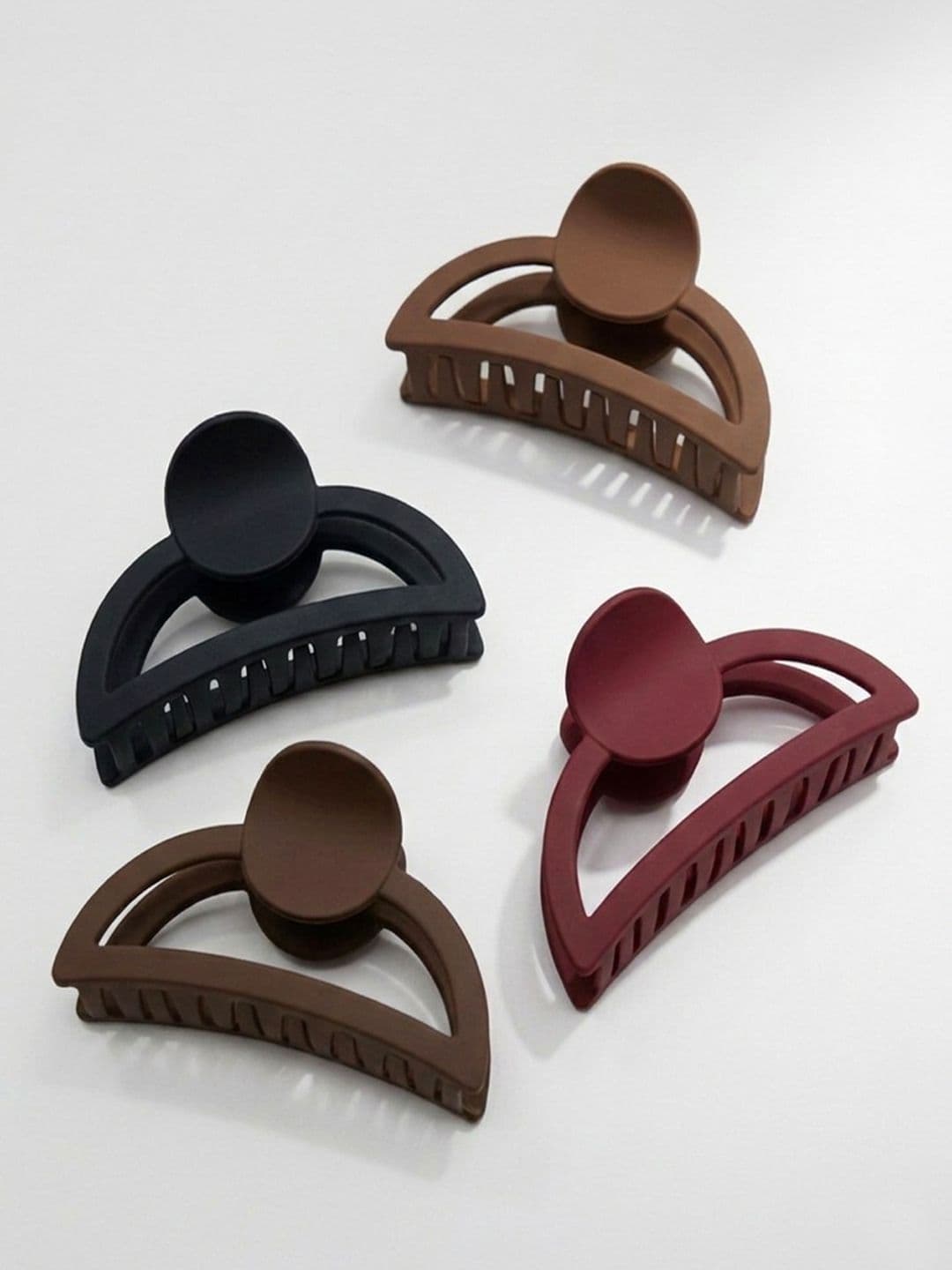 Caprese Modern Geometric Claw Clip Set - 4 Piece Secure Grip Thick Hair Accessories - view 1