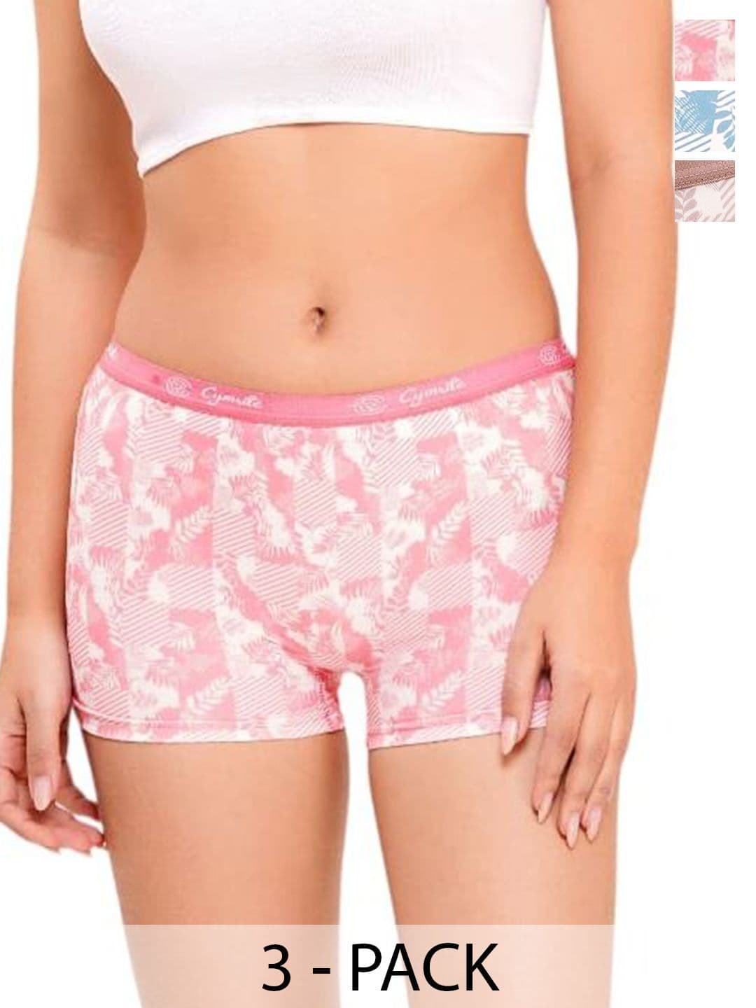 CYMRITE Pack of 3 Printed Boy Shorts - view 1