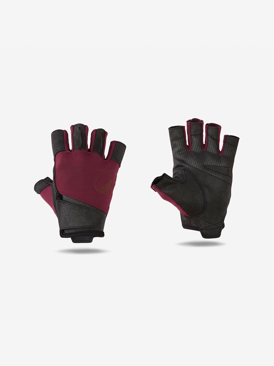 Decathlon Domyos - Adults Burgundy and Black Breathable Training Gloves - view 1