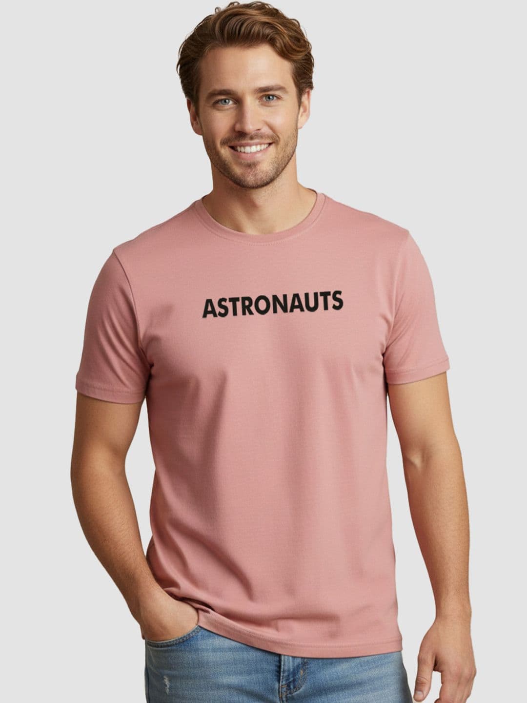 Greylongg Typography Printed Round Neck T-shirt - view 1