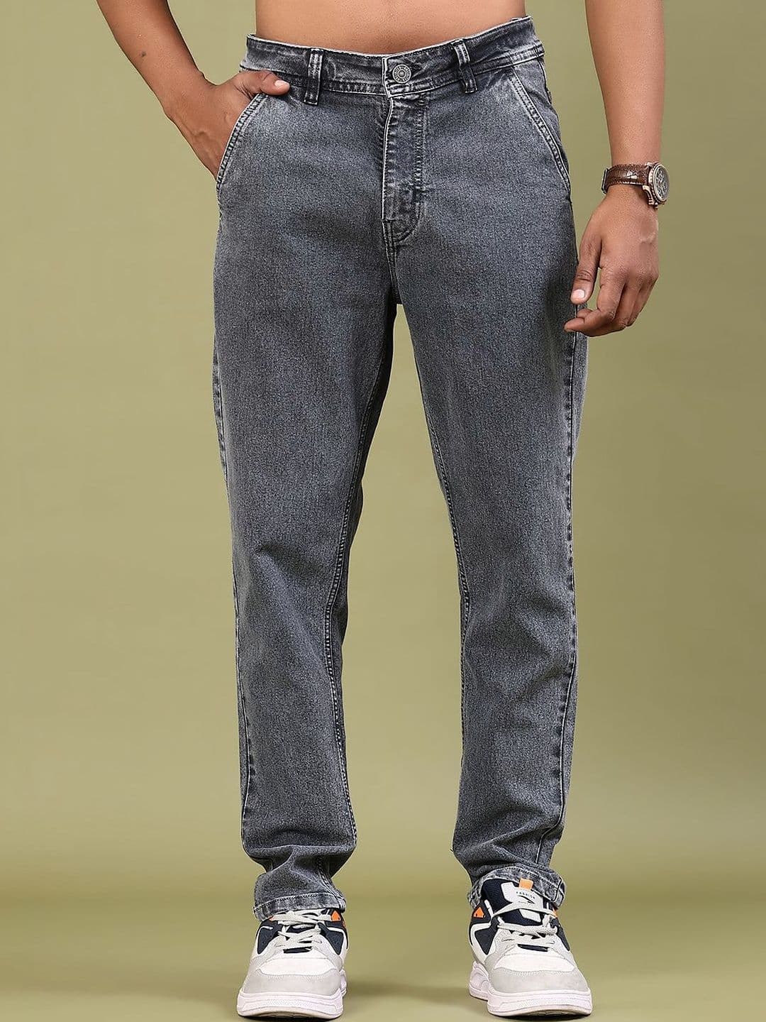 V-Mart Men Regular Fit Mid-Rise Light Fade Stretchable Jeans - view 1
