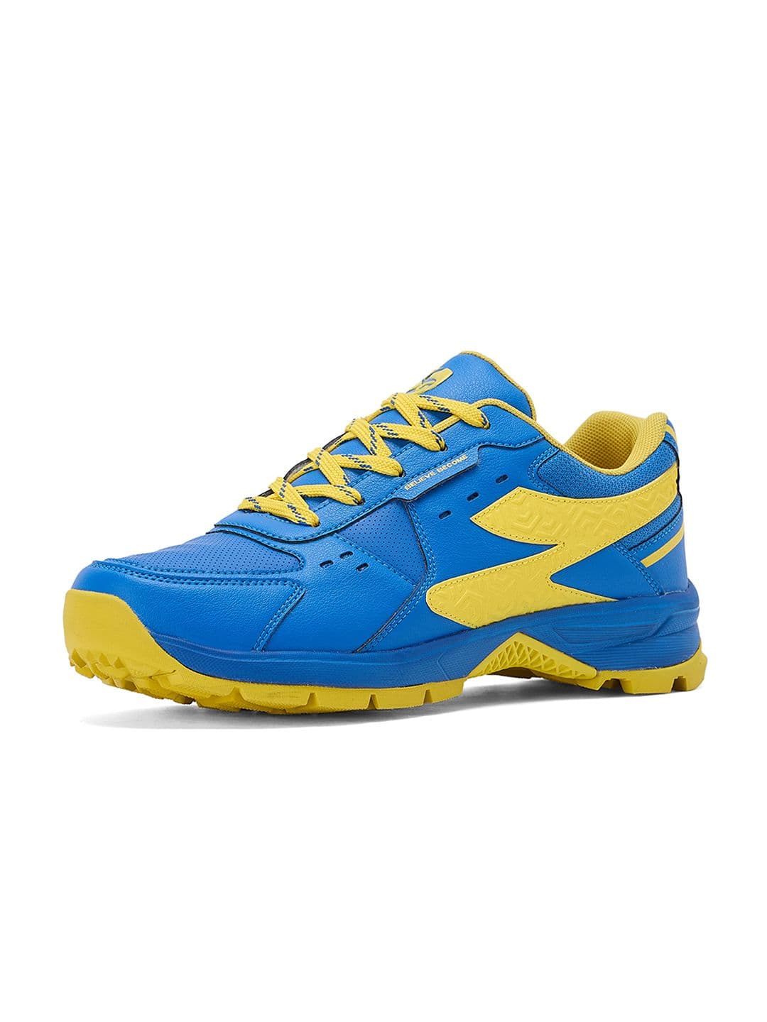 SG Club Evo Stud Shoes Blue-Yellow - Mesh Upper EVA Stable Support - view 1