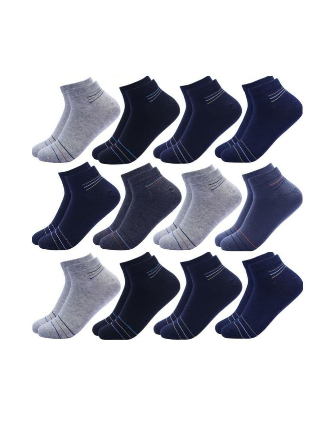 akeet trend Unisex Cotton Assorted Striped Ankle Length Socks - view 1