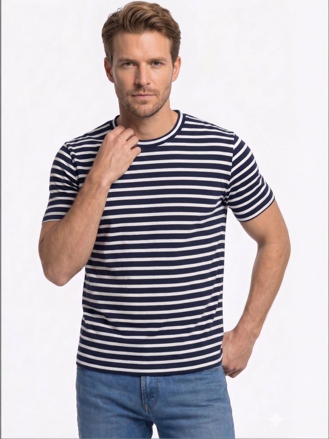 UnaOne Men Striped T-shirt - view 1