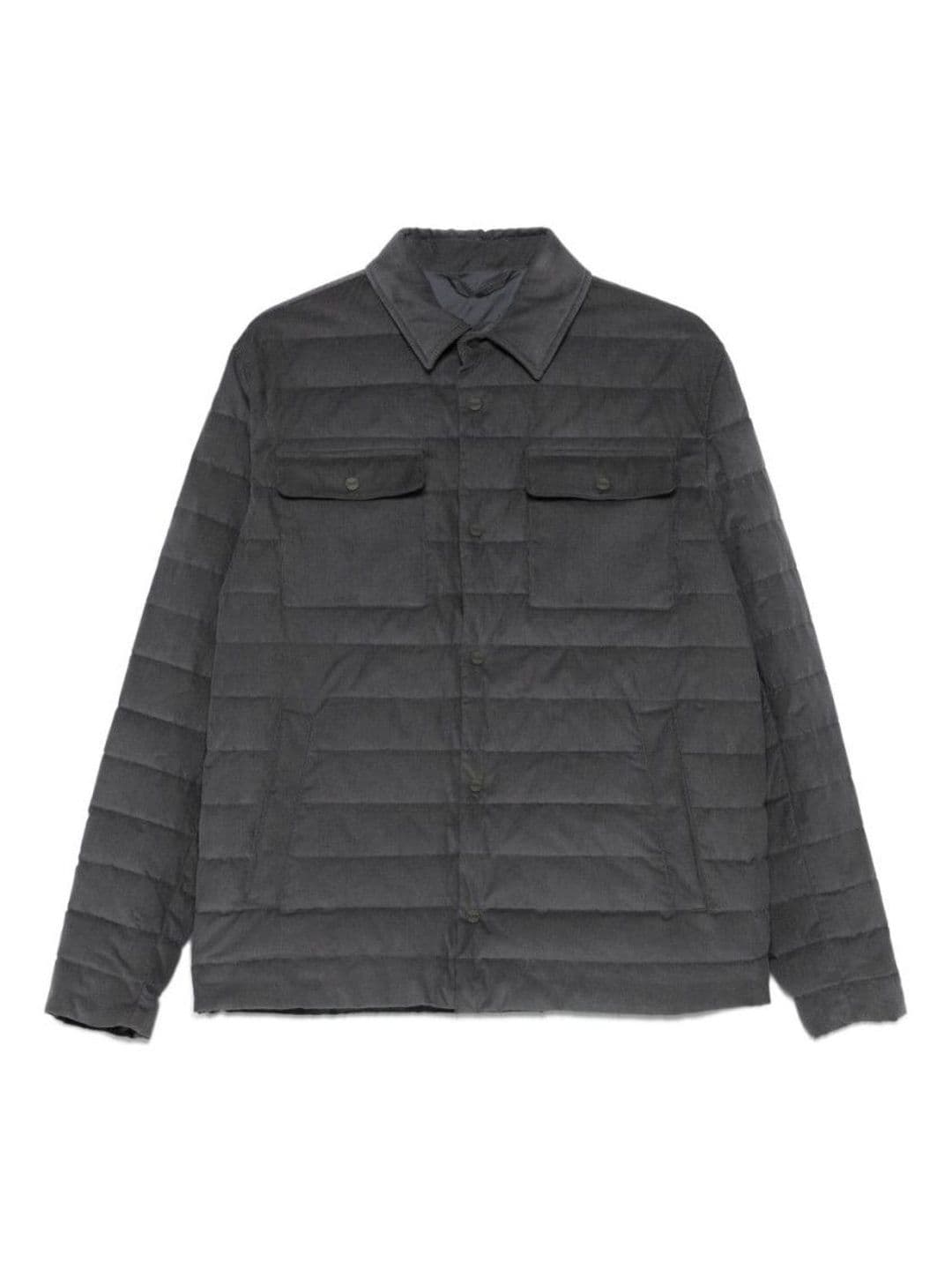 Herno Grey Quilted Jacket - view 1
