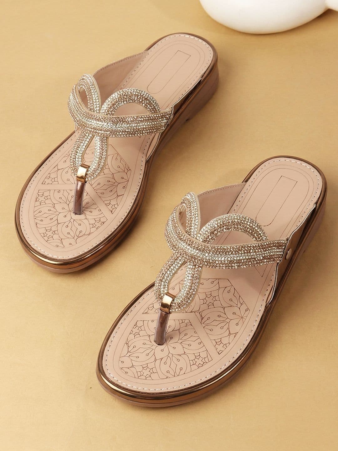 LADOO'S Women Embellished Party Open Toe Flats - view 1