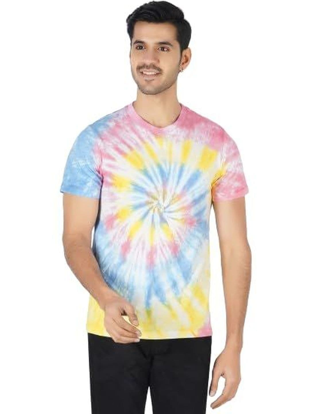 SINCE AGES Men Tie and Dye Dyed T-shirt - view 1