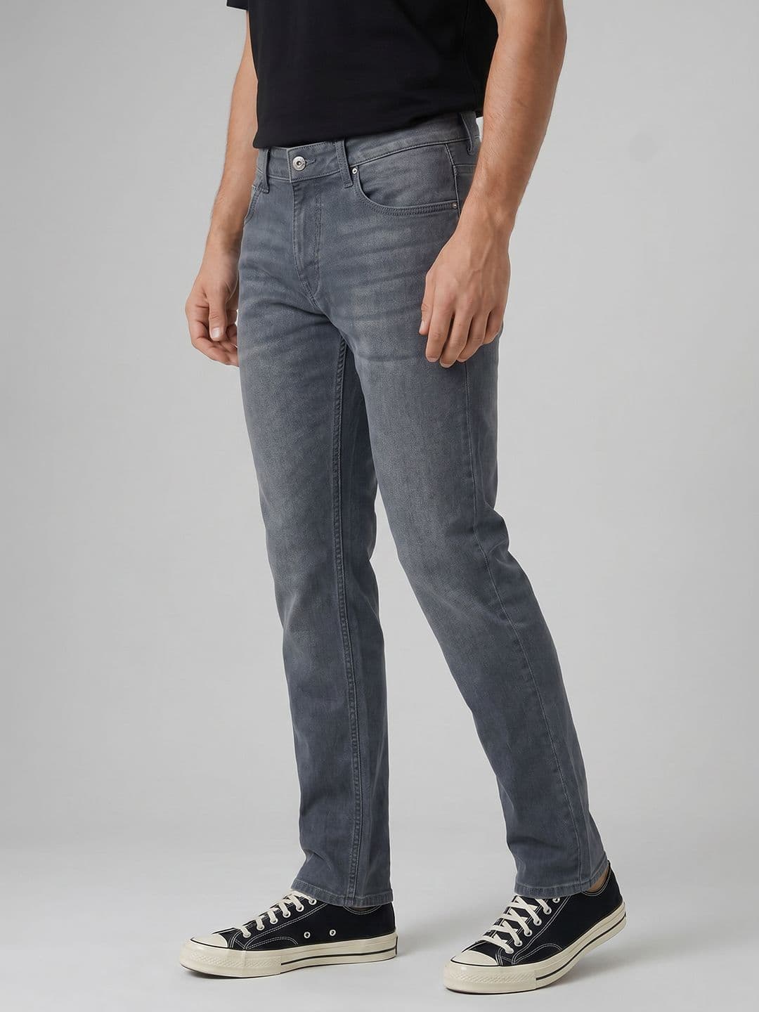 Spykar Men Rover Mid Rise Regular Fit Grey Jeans - view 1