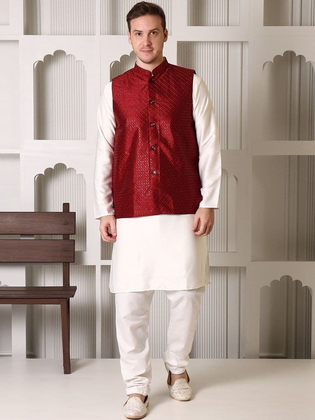 SHROBH Embroidered Nehru Jackets - view 1