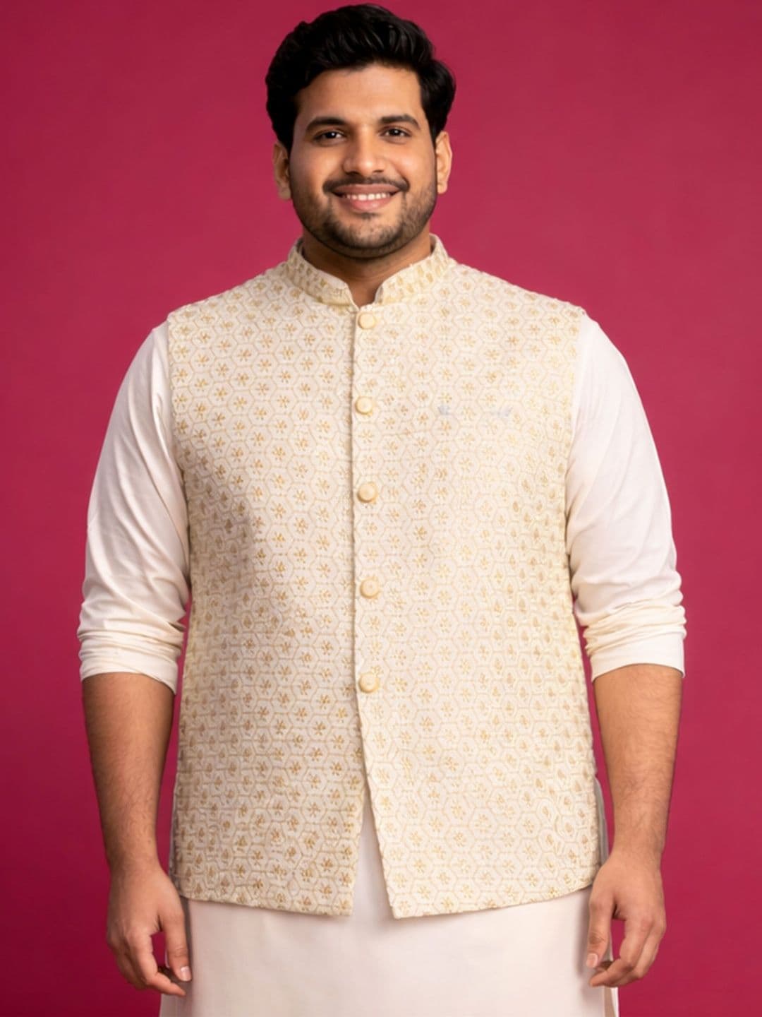 VASTRAMAY Embroidered Sleeveless Nehru Jackets - view 1