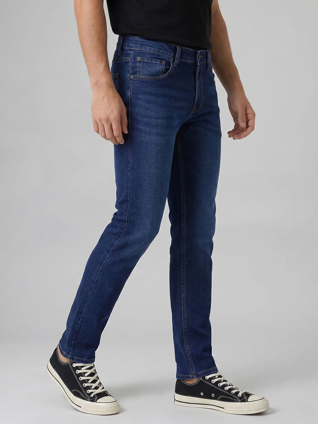 Spykar Men Rover Mid Rise Regular Fit dark blue Jeans - view 1