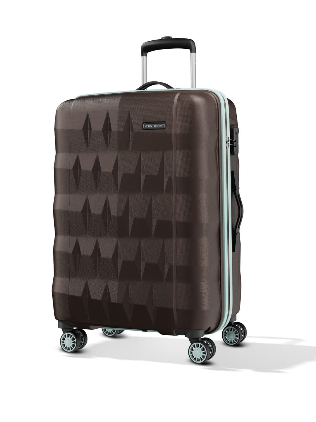 Aristocrat Unisex Comet Dark Brown Large Hard Luggage Check-in Trolley with 8-Wheel - view 1