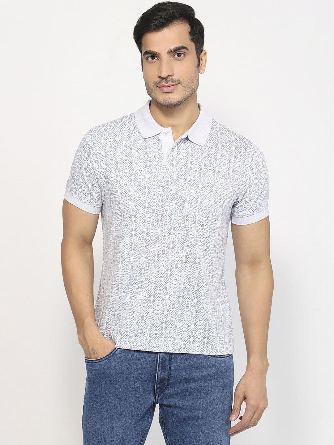 Parx Men Printed Polo Collar T-shirt - view 1