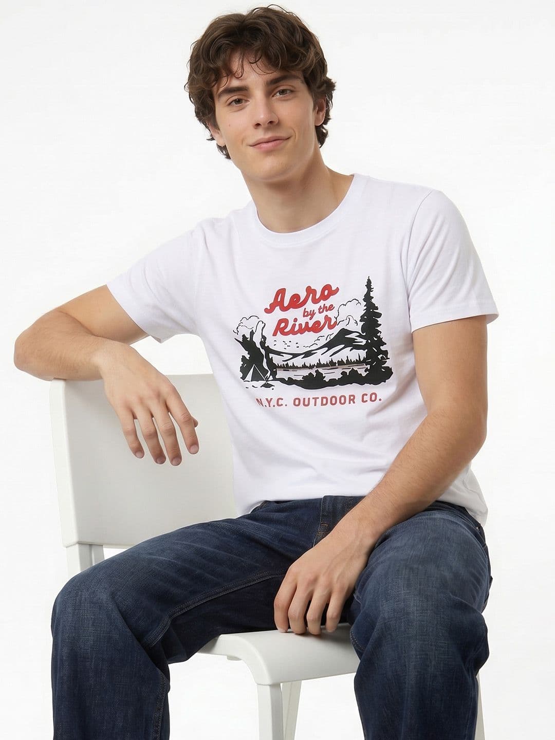 Aeropostale Typography Printed Pure Cotton T-shirt - view 1