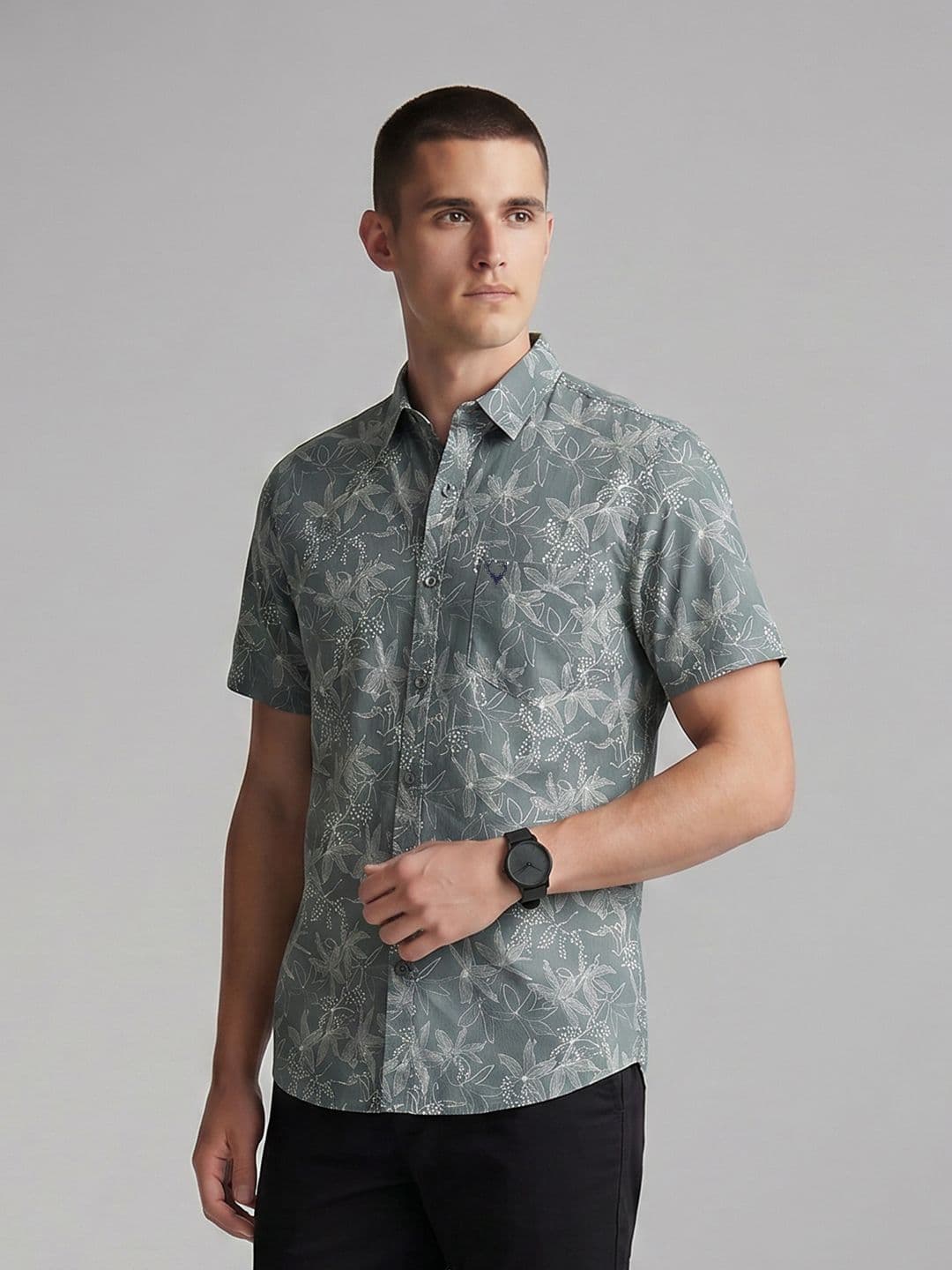 Allen Solly Custom Fit Floral Printed Casual Shirt - view 1