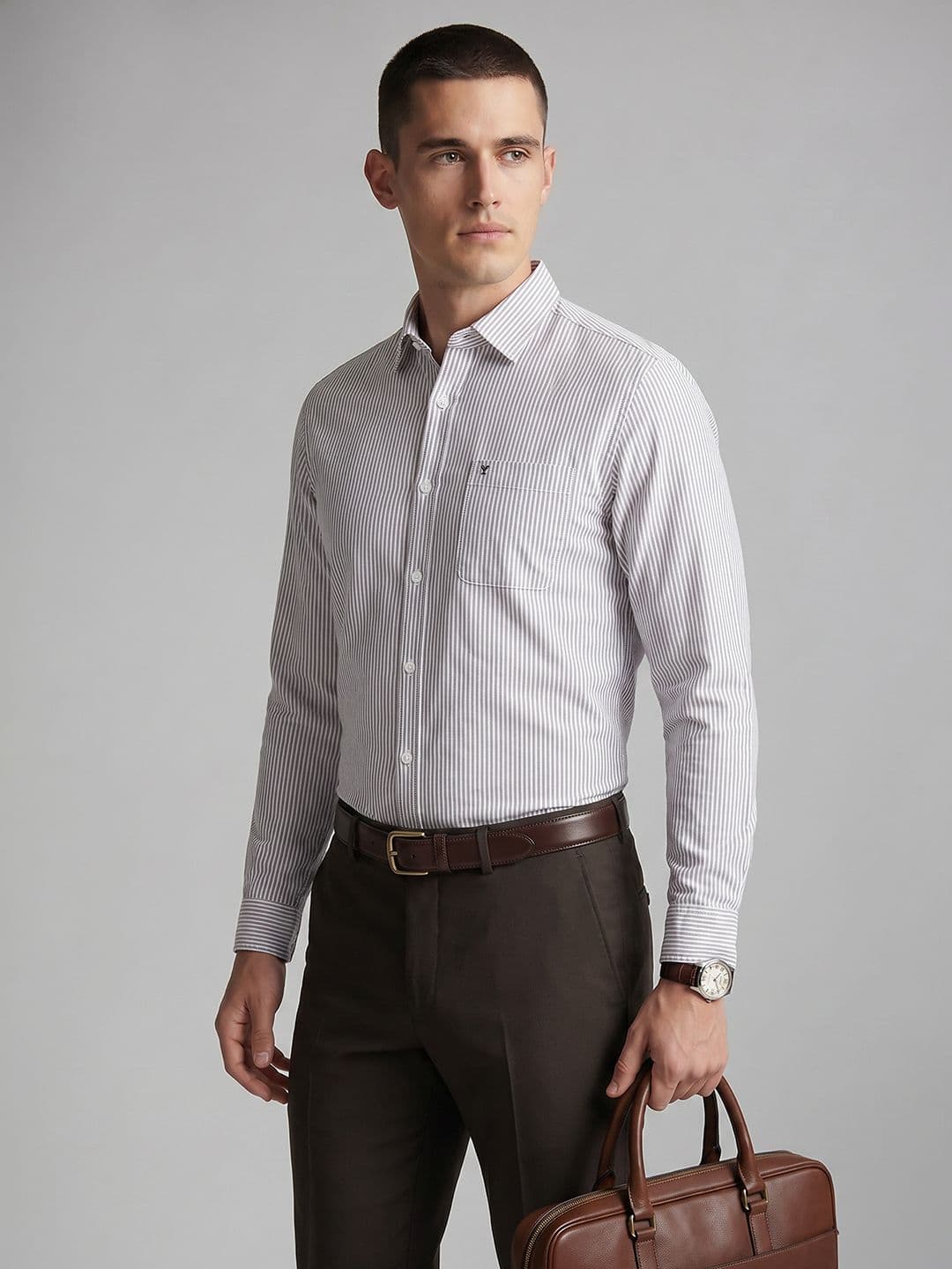 Van Heusen Vertical Striped Pure Cotton Formal Shirt - view 1