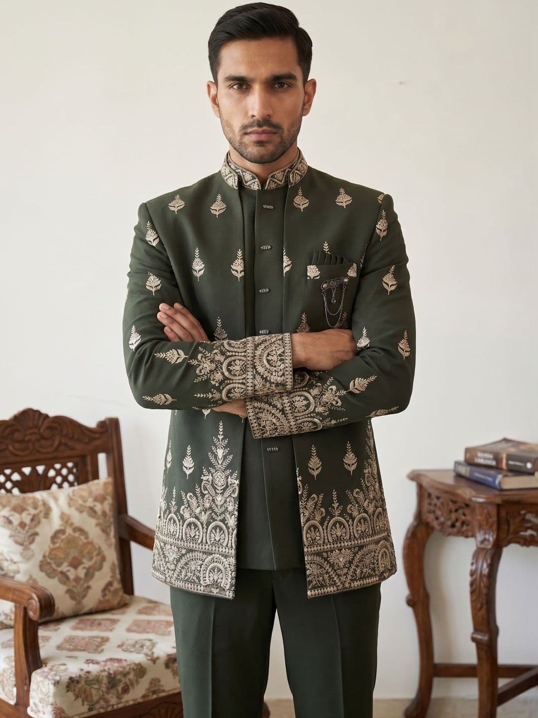 Jompers Embroidered Indo-Western Set - view 1