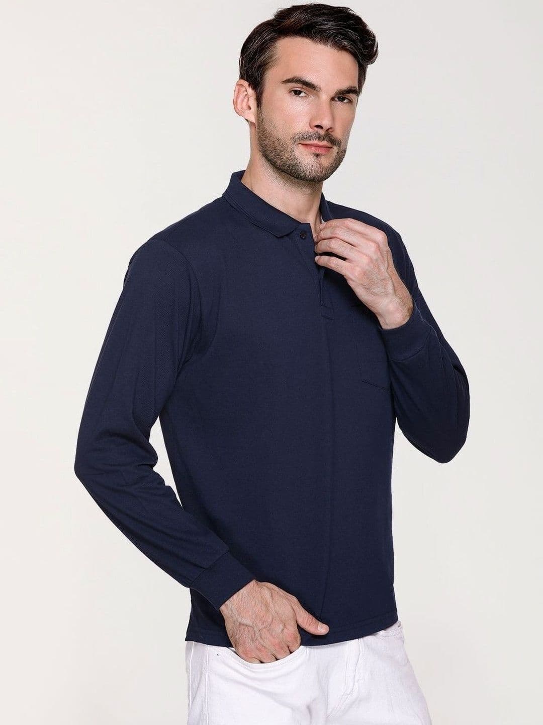 ARRAY Long-Sleeve Polo with Signature Pocket - view 1