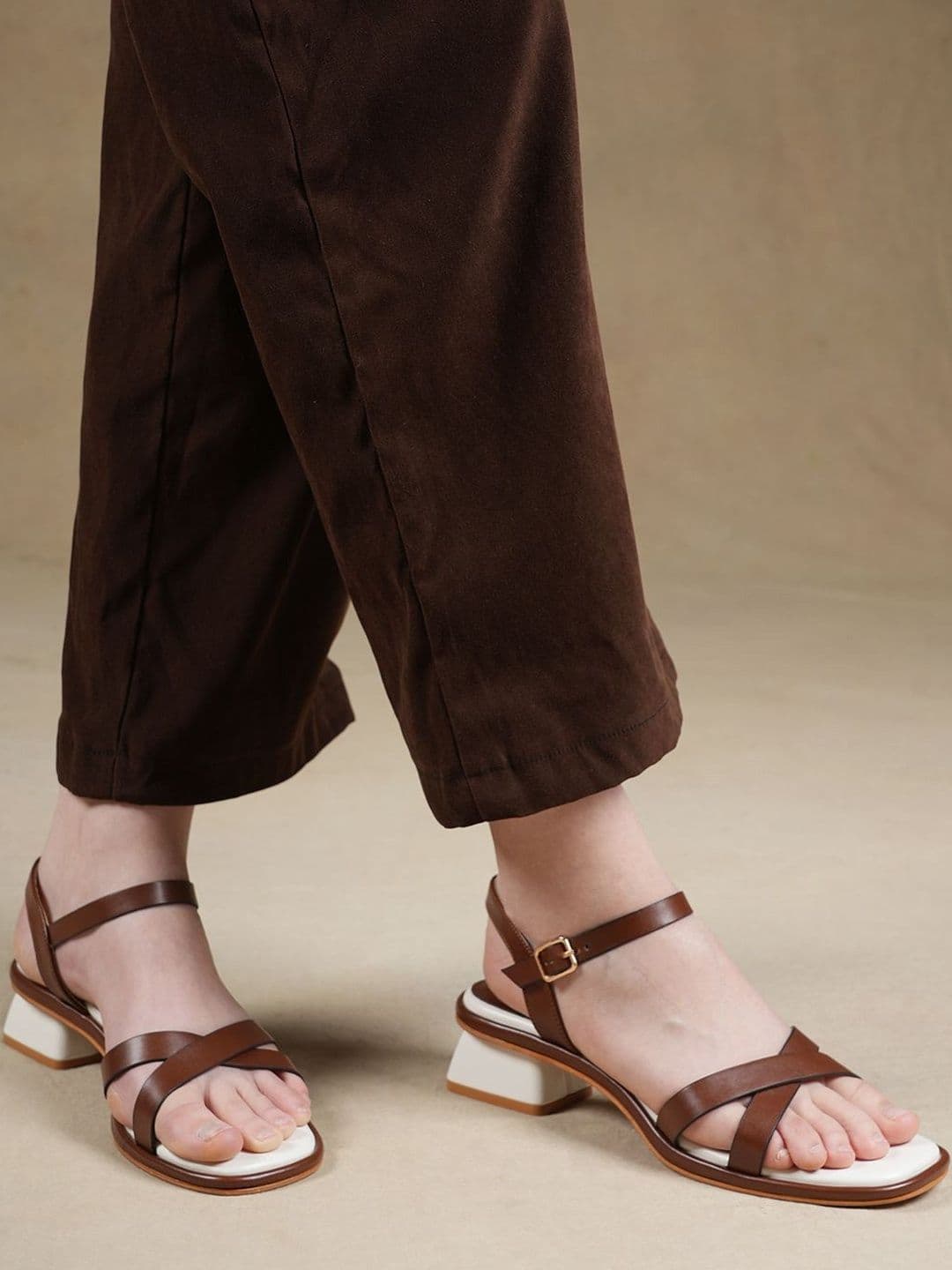 Chemistry Women Colourblocked Block Heel Sandals - view 1