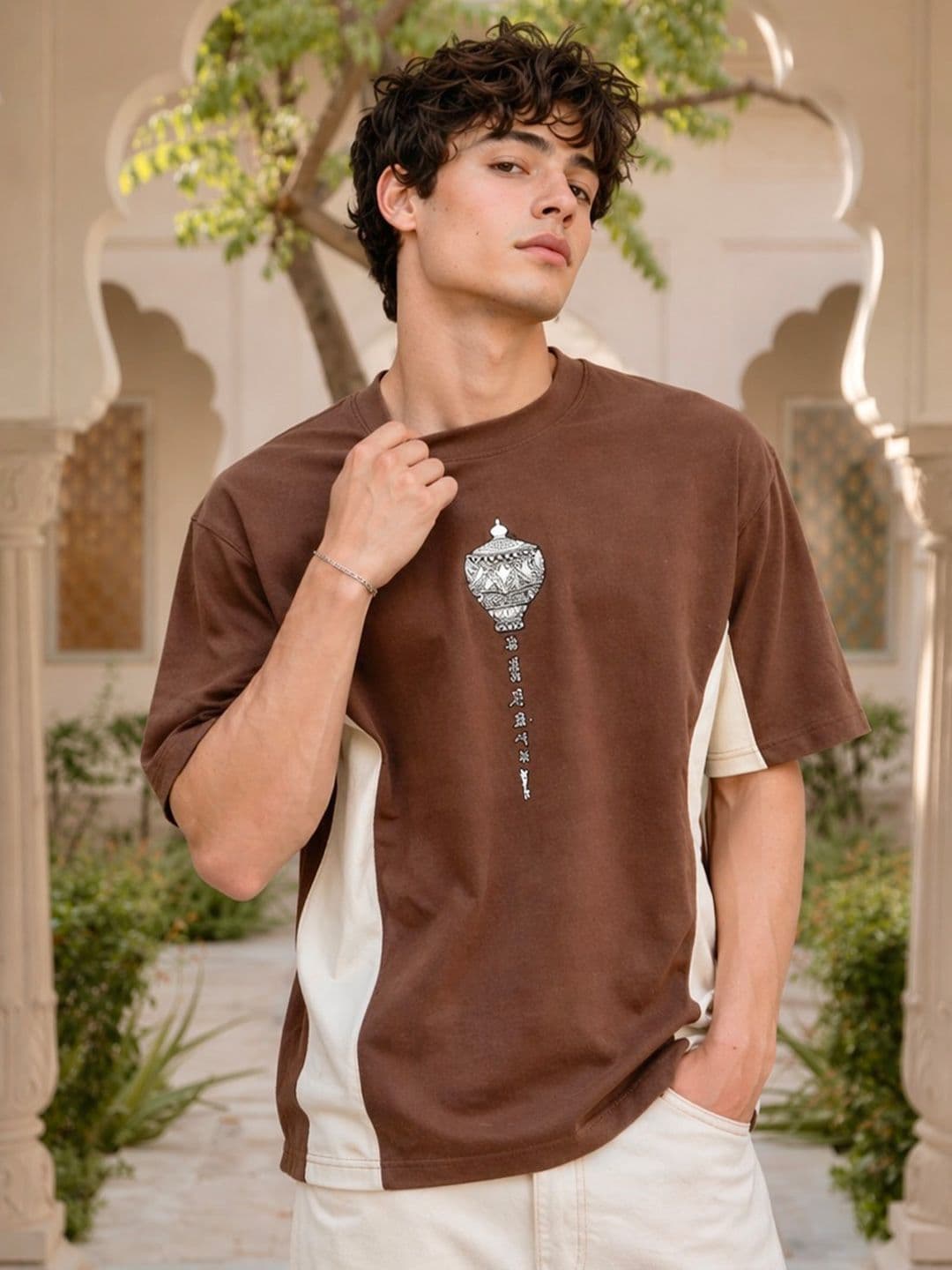 The Dry State Men Colourblocked T-shirt - view 1