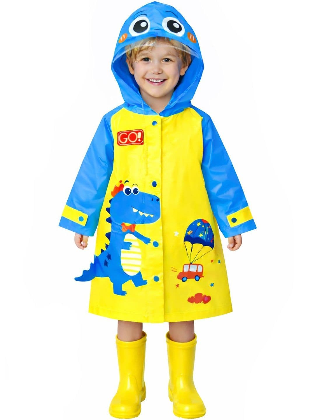 Bold N Elegant Kids Printed Rain Jacket - view 1