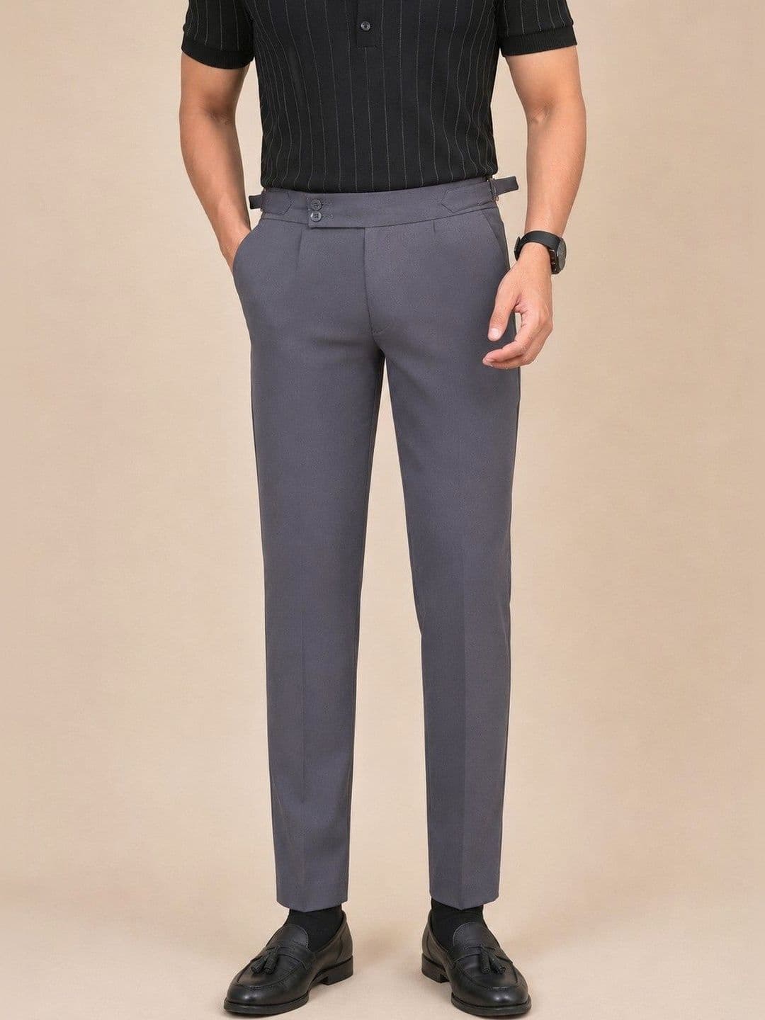 el cielo Men Tailored Wrinkle Free Pleated Gurkha Pant - view 1