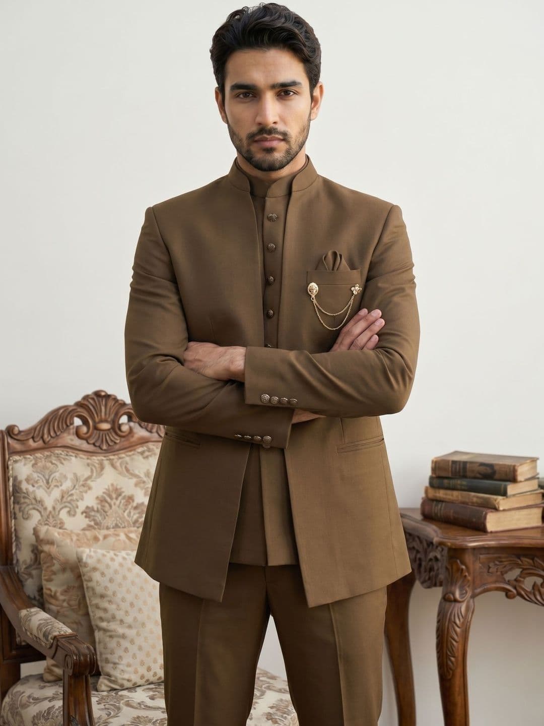 Jompers Mandarin Collar Sherwani - view 1