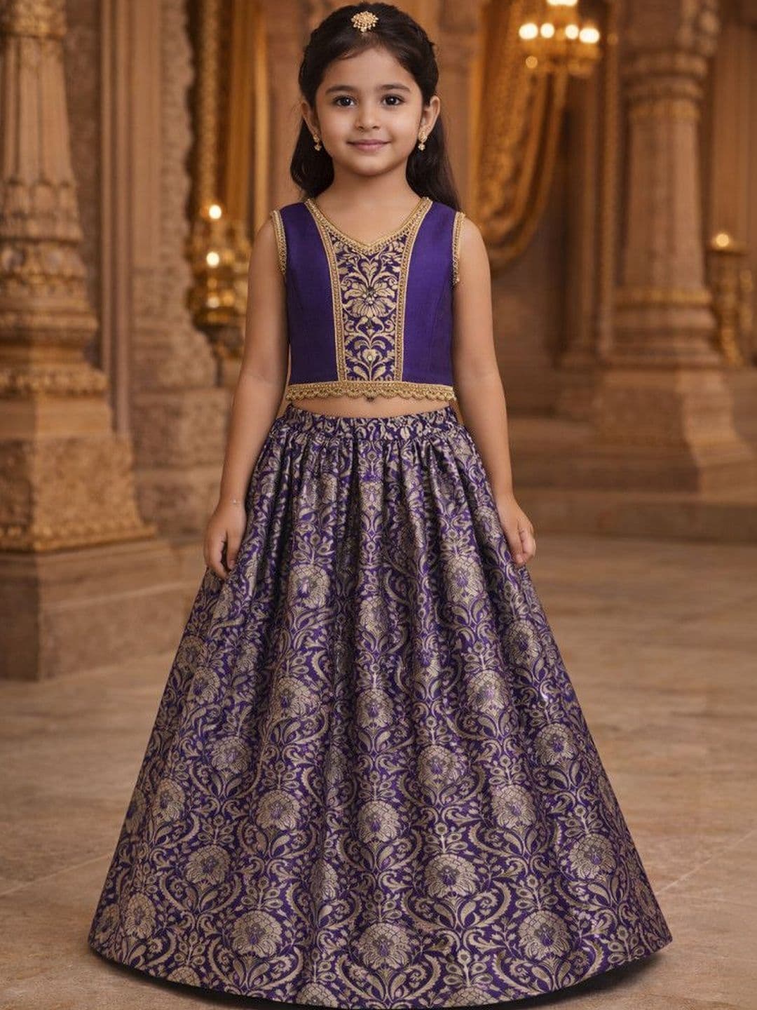 Xepon Girls Embellished Ready to Wear Lehenga & - view 1