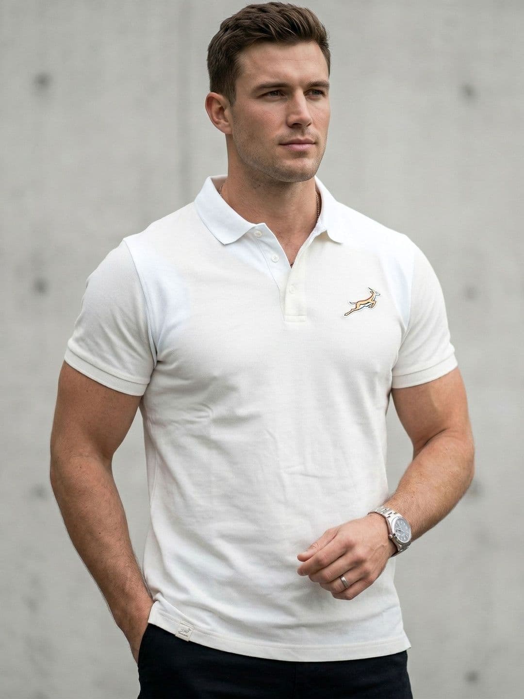 Utopium Men Brand Logo Polo Collar T-shirt - view 1