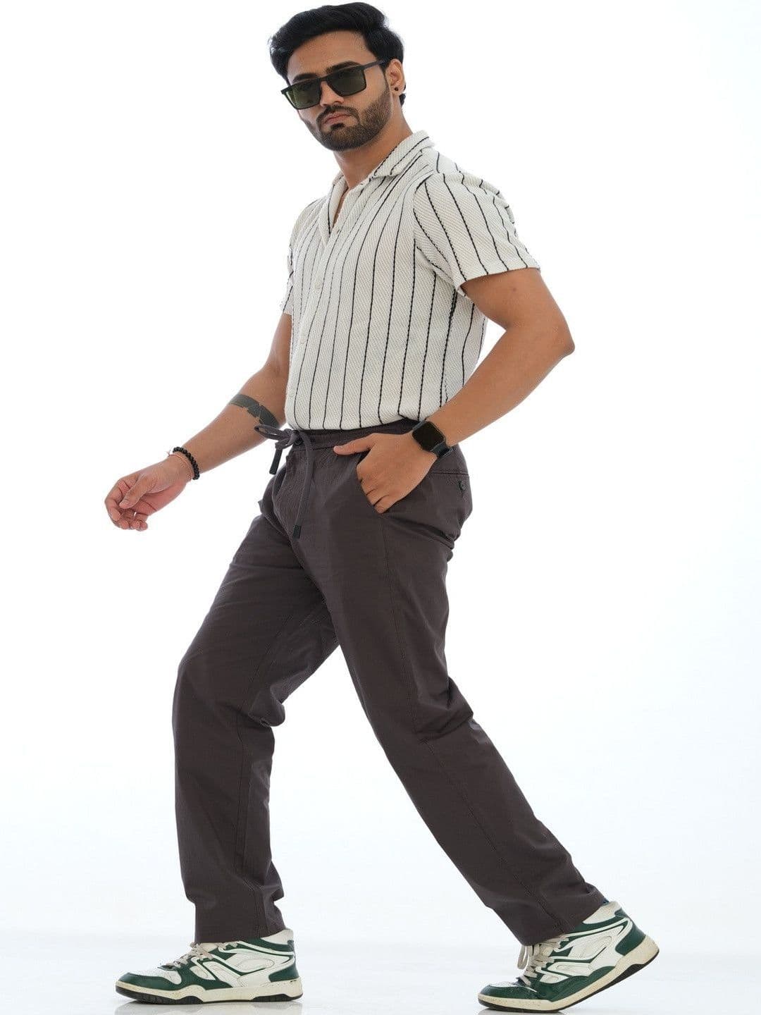 L&C Men Cotton Relaxed Fit Trousers - view 1