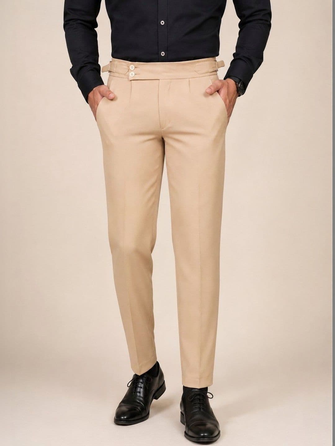 el cielo Men Tailored Wrinkle Free Pleated Gurkha Pant - view 1