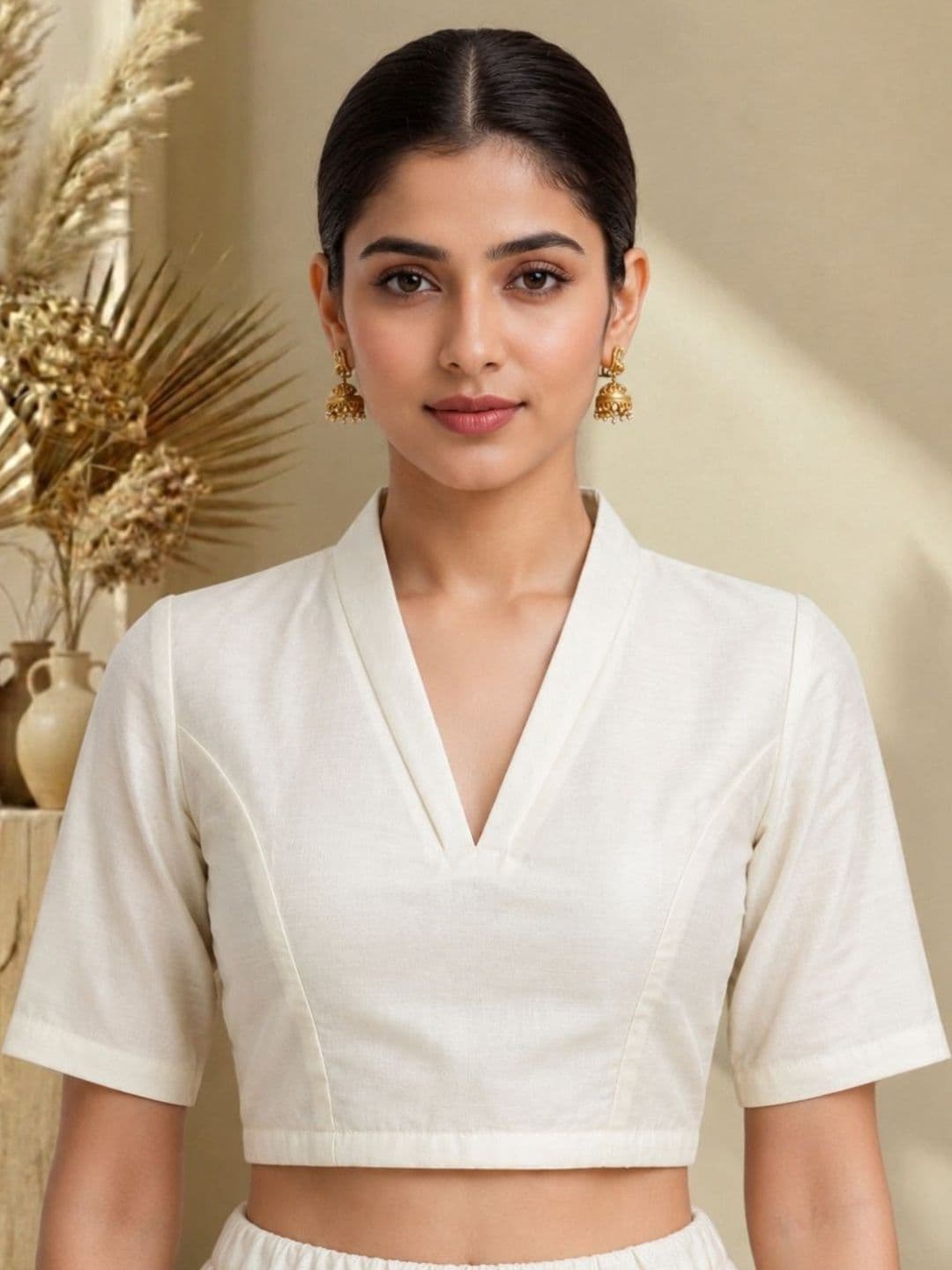 Thevasa Solid Saree Blouse - view 1