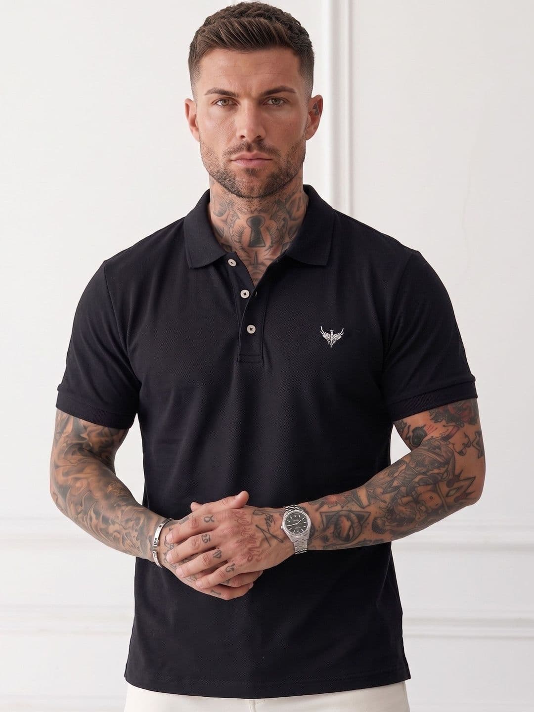 Utopium Men Brand Logo Polo Collar T-shirt - view 1