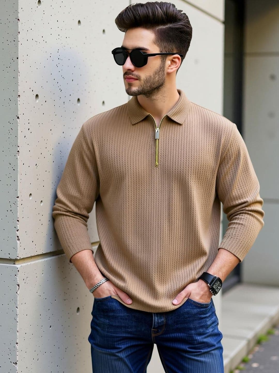 HOODLER Men Polo Collar T-shirt - view 1