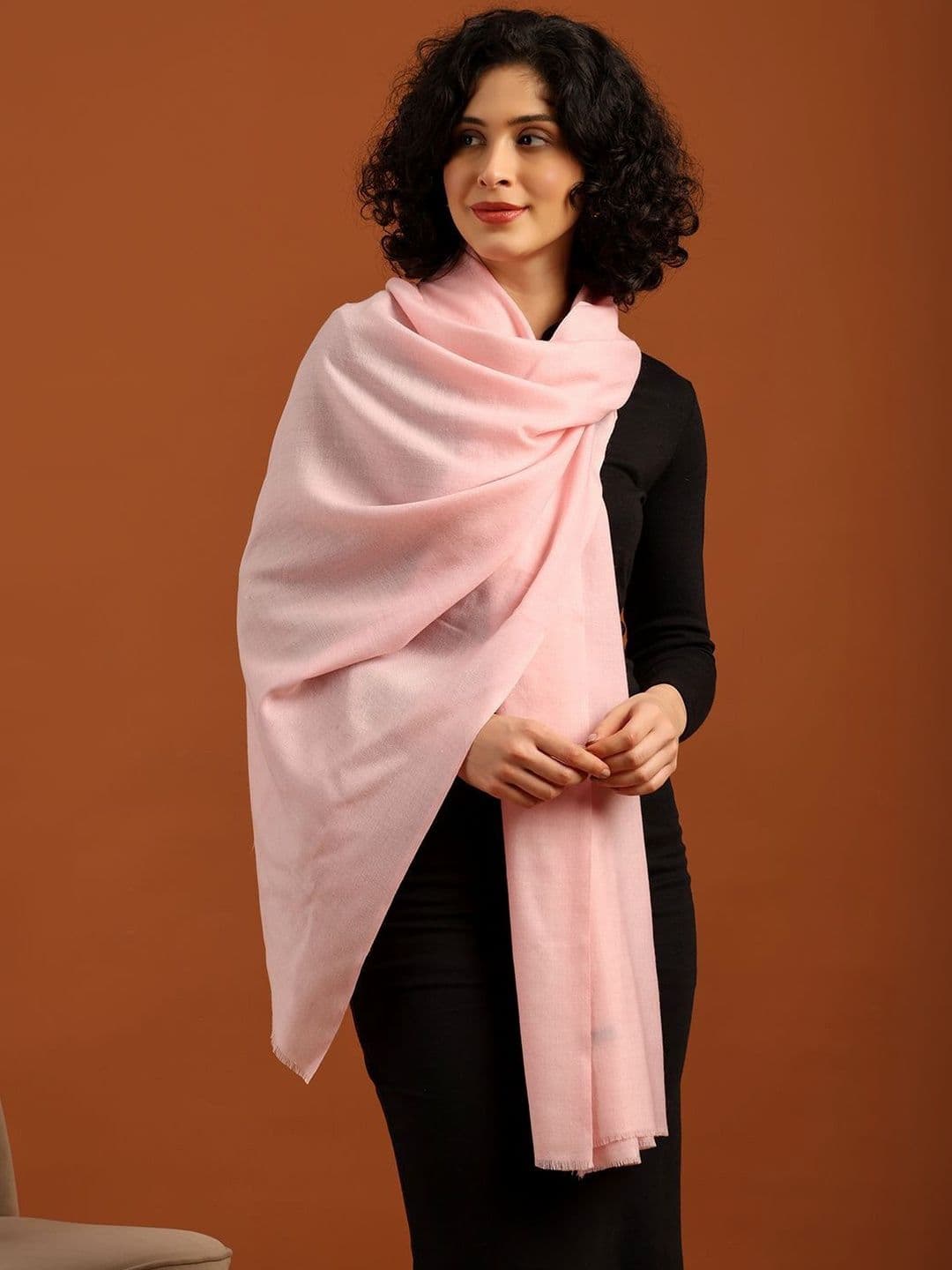 Tweedle Women Solid Stoles With Fringed - view 1