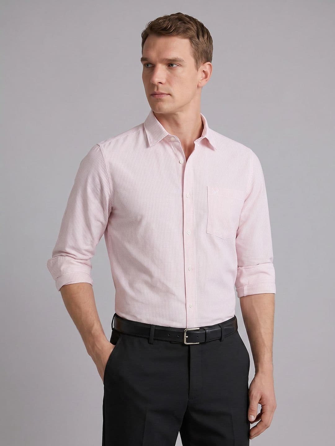 Blackberrys Striped Pure Cotton Formal Shirt - view 1